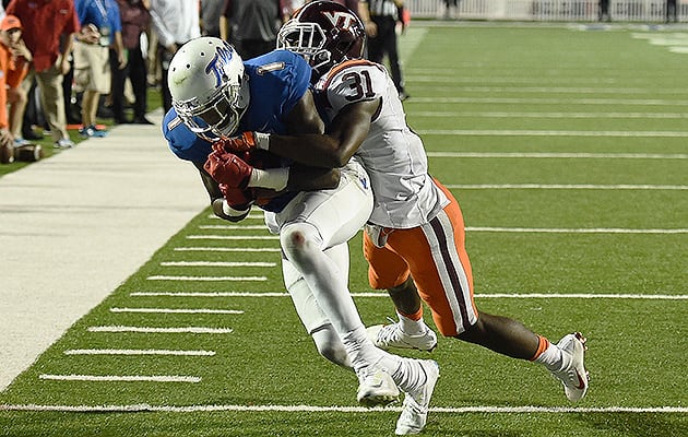 With 137 yards in the Camping World Independence Bowl, Garrett edged Bowling Green’s Roger Lewis to become the nation’s leading receiver.